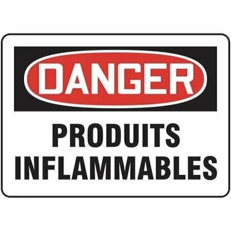 BILINGUAL FRENCH SIGN  FLAMMABLE FRMCHG083XT